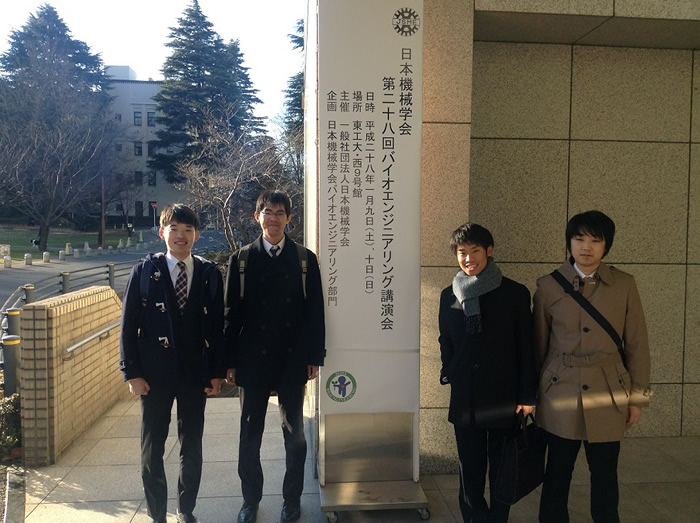 第28回バイオエンジニアリング講演会(東工大)にて山本君,石川君,大島君,杉江君が発表を行いました.