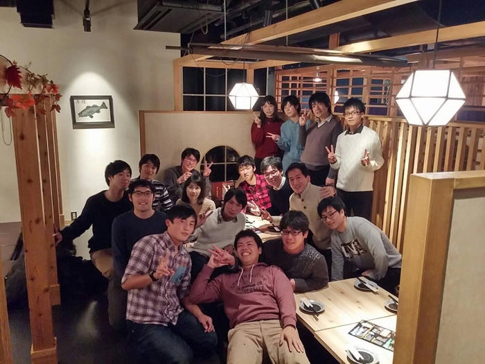 研究室忘年会兼OB会を開催しました.